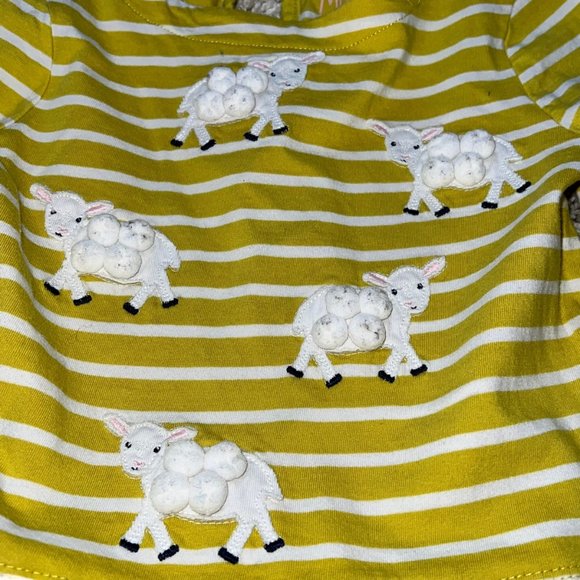 Mini Boden 5/6 Puffy Lambs Floral Spring Girls Dress - Picture 2 of 5